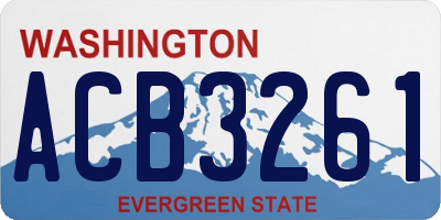 WA license plate ACB3261