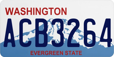 WA license plate ACB3264
