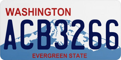 WA license plate ACB3266