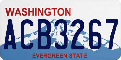 WA license plate ACB3267