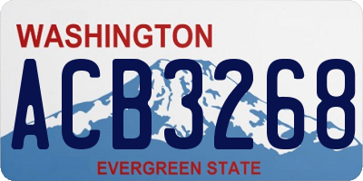 WA license plate ACB3268