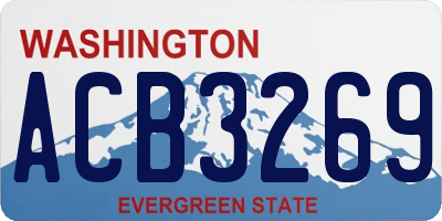WA license plate ACB3269