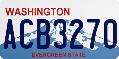 WA license plate ACB3270