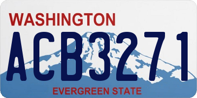 WA license plate ACB3271
