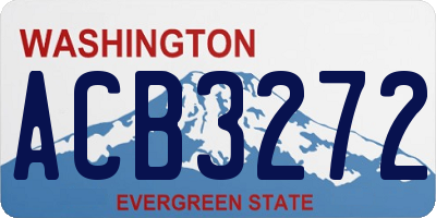 WA license plate ACB3272