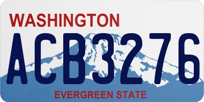 WA license plate ACB3276