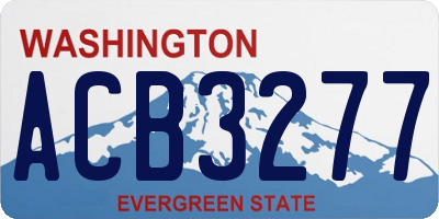 WA license plate ACB3277