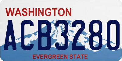 WA license plate ACB3280