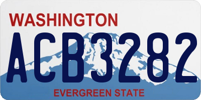 WA license plate ACB3282