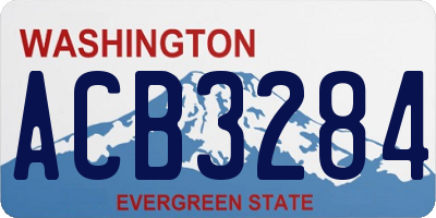 WA license plate ACB3284
