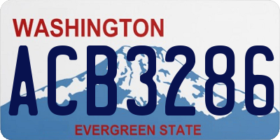 WA license plate ACB3286