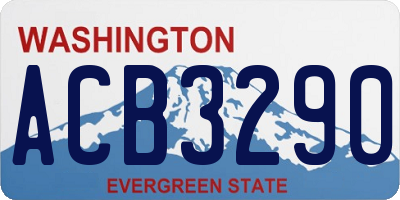 WA license plate ACB3290