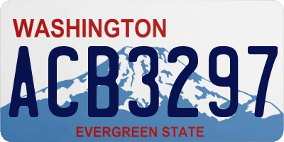 WA license plate ACB3297
