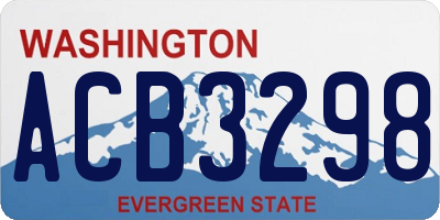 WA license plate ACB3298