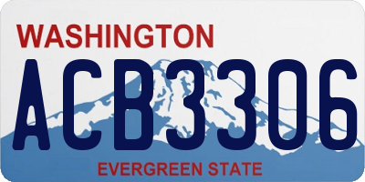 WA license plate ACB3306