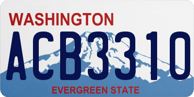 WA license plate ACB3310