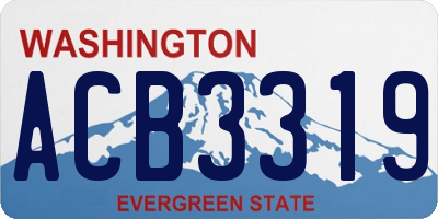 WA license plate ACB3319