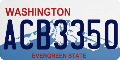 WA license plate ACB3350
