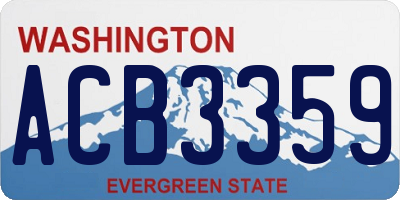 WA license plate ACB3359