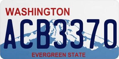 WA license plate ACB3370