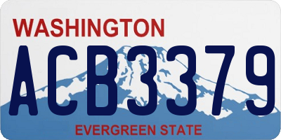 WA license plate ACB3379