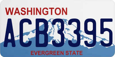 WA license plate ACB3395