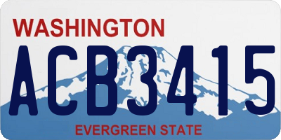 WA license plate ACB3415