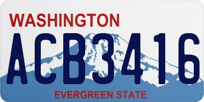 WA license plate ACB3416