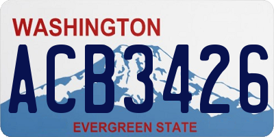 WA license plate ACB3426