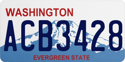 WA license plate ACB3428