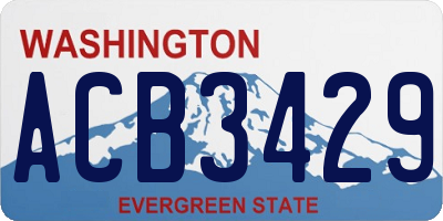 WA license plate ACB3429