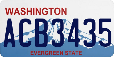 WA license plate ACB3435