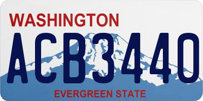 WA license plate ACB3440