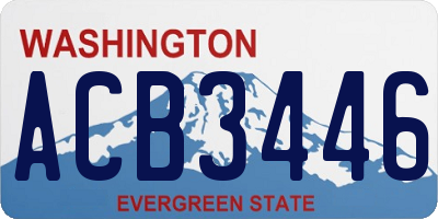 WA license plate ACB3446