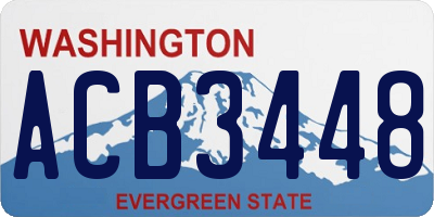 WA license plate ACB3448