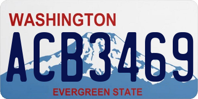 WA license plate ACB3469