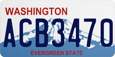 WA license plate ACB3470