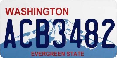 WA license plate ACB3482