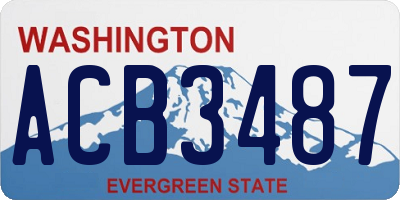 WA license plate ACB3487