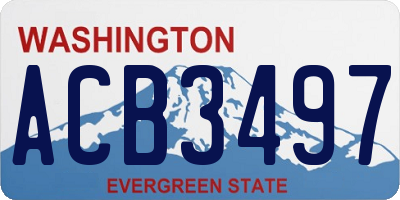 WA license plate ACB3497