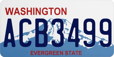 WA license plate ACB3499