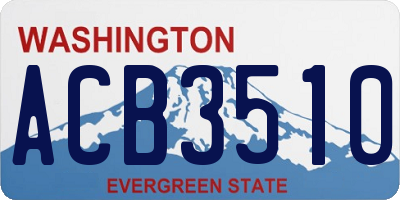 WA license plate ACB3510