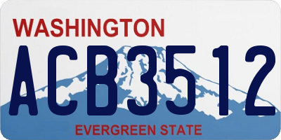 WA license plate ACB3512