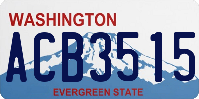 WA license plate ACB3515