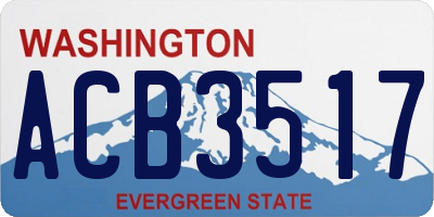 WA license plate ACB3517