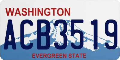 WA license plate ACB3519