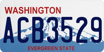 WA license plate ACB3529