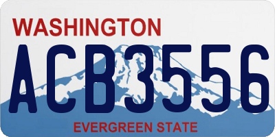WA license plate ACB3556