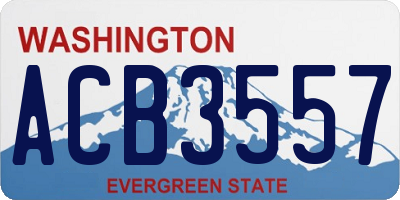 WA license plate ACB3557