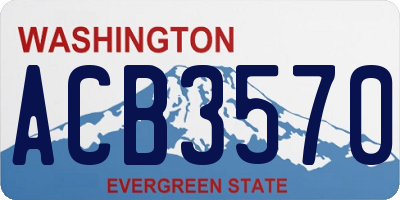 WA license plate ACB3570